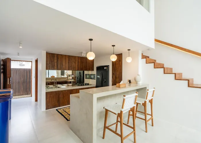 Stylish 1br With Ac Living And Pool In Pererenan * 坎古